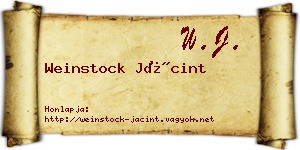 Weinstock Jácint névjegykártya